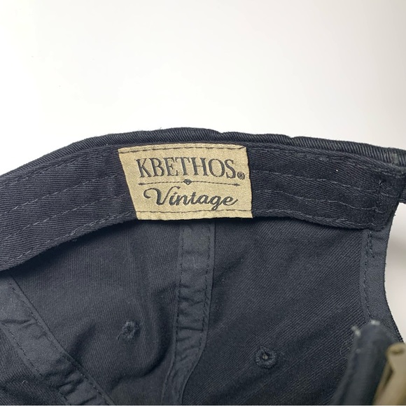 KBETHOS Black Distressed Baseball Cap with USA Flag Adjustable Strap Unisex - Picture 15 of 15